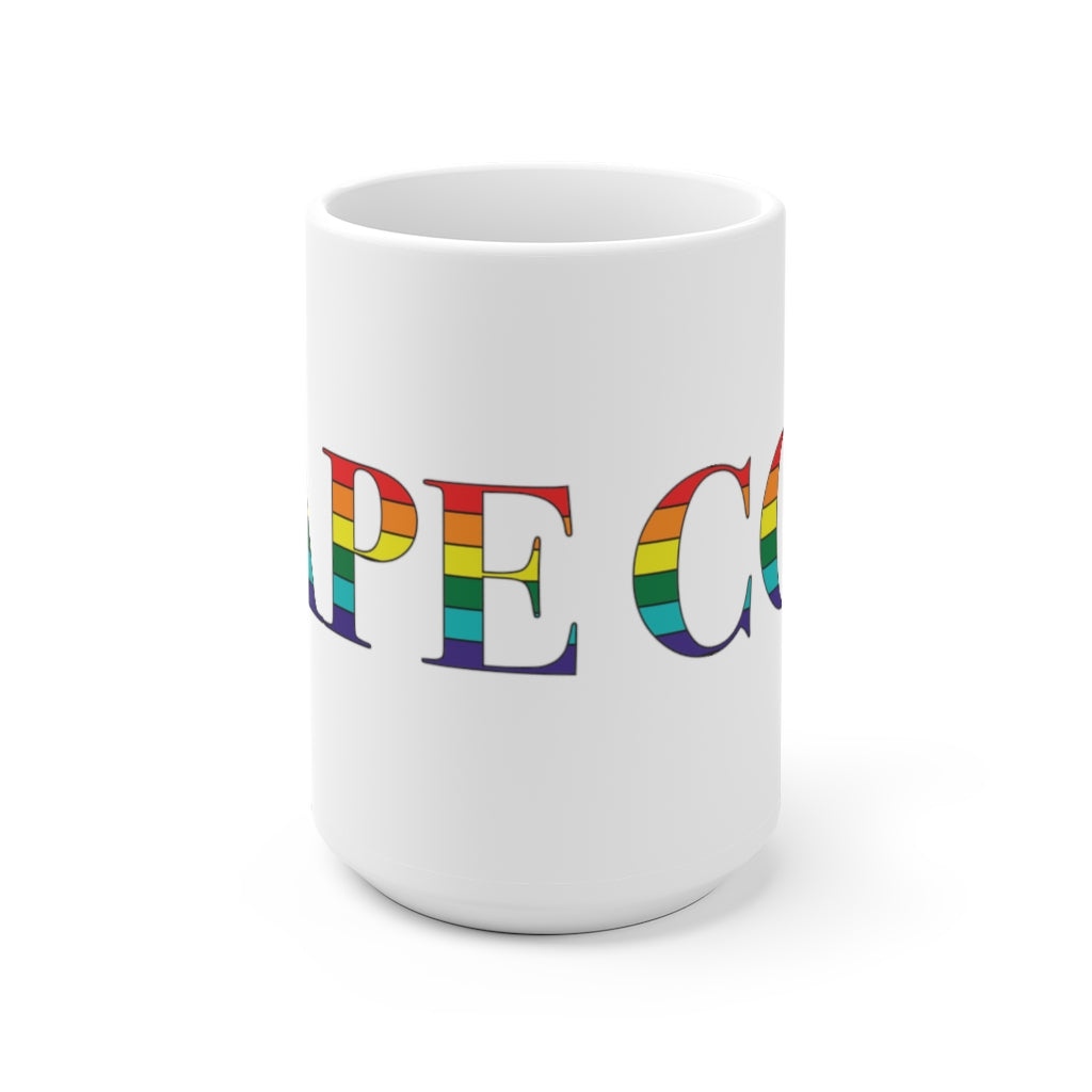 Cape Cod Rainbow White Ceramic Mug