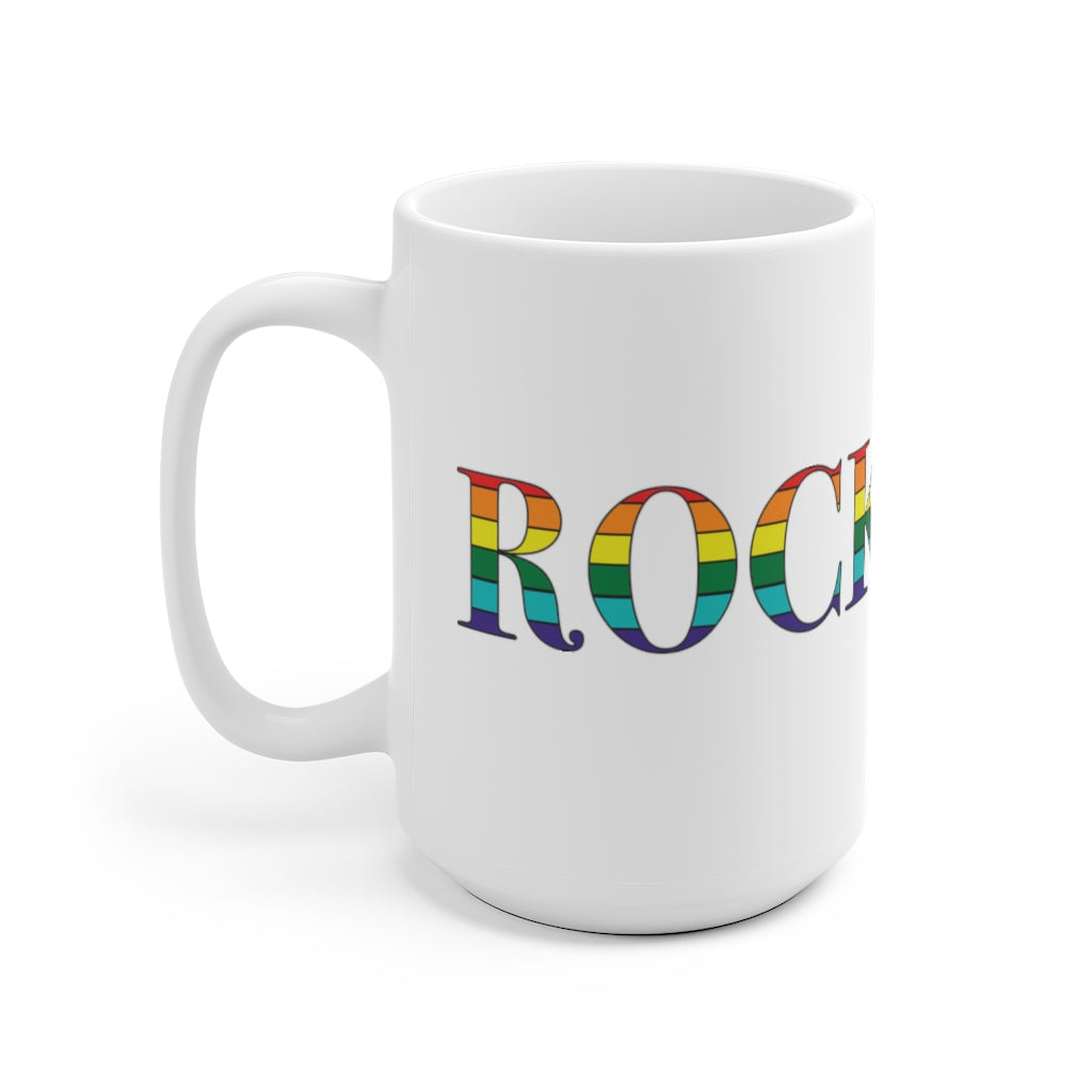 Rockland Rainbow White Ceramic Mug