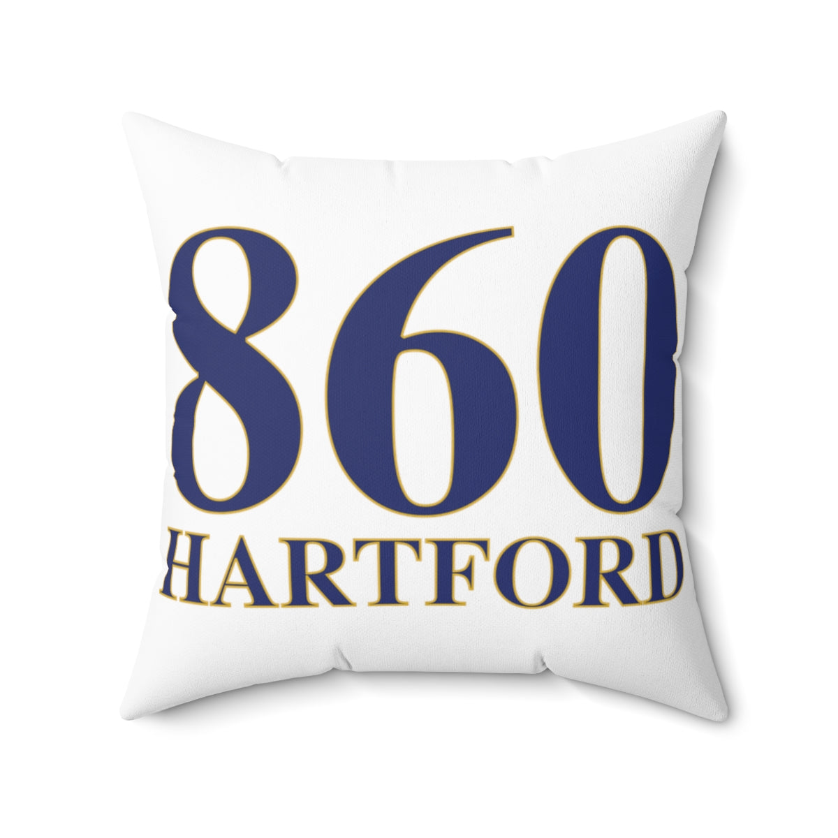 860 Hartford Spun Polyester Square Pillow 860 Hartford Collection. Inspired by the Connecticut flag and the 860! Show off for your pride for Connecticut and Hartford!   Proceeds of this collection go to help build Finding Connecticut’s website and brand. • Free USA shipping   Click here to go to our home page