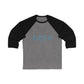 Connecticut Coordinates Unisex 3/4 Sleeve Baseball Tee