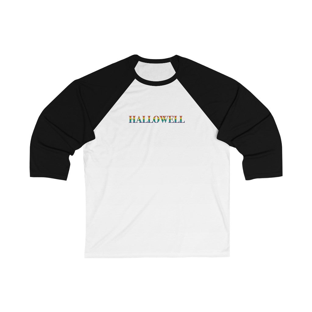 Hallowell Rainbow Unisex 3\4 Sleeve Baseball Tee