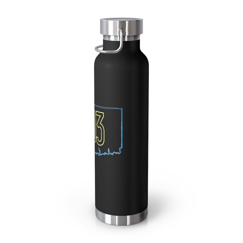 203 Neon - Yellow Copper Vacuum Insulated Bottle, 22oz