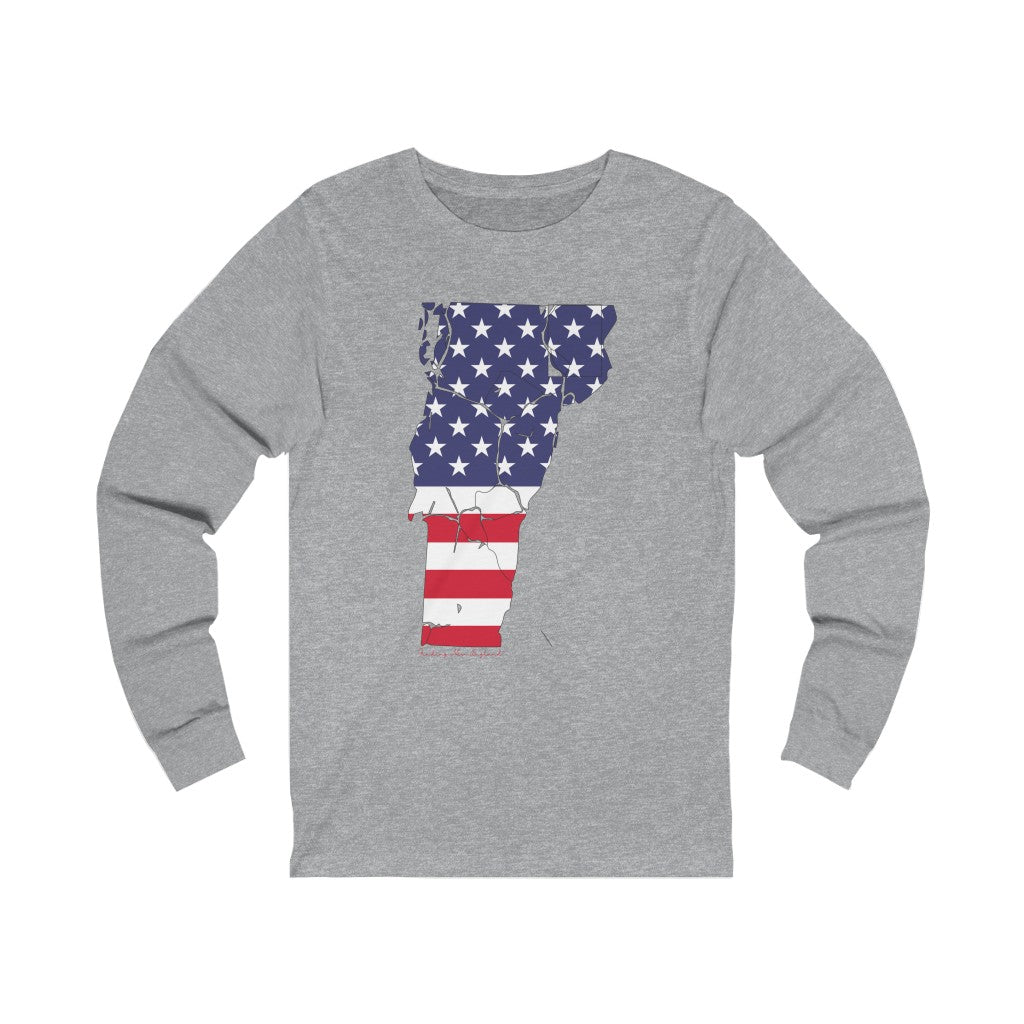 Vermont American Flag collection has tee shirts, mugs, reusable bags, and other apparel and gifts. All proceeds goes to help build the Finding New England brand and get our website up and going. Free shipping on all products. 