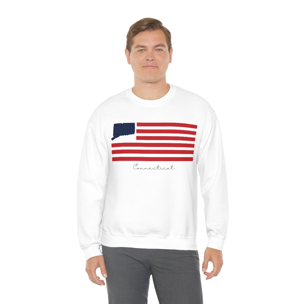 Connecticut Flag Unisex Heavy Blend™ Crewneck Sweatshirt