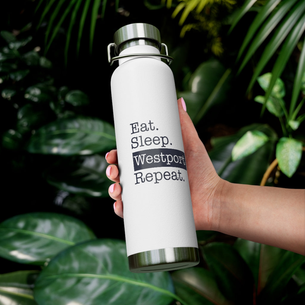 Eat. Sleep. Westport. Repeat. Camping mugs,  Water bottles, tumblers, mugs, travel mugs, apparel and gifts Westport, Connecticut. Unless noted sales goes to helps grow Finding Westport's website. Free shipping on all products. 