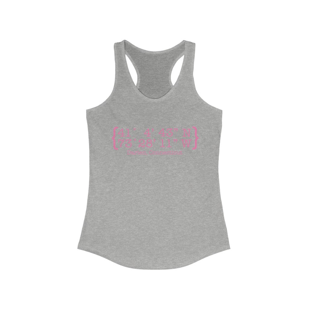 Darien Coordinates Women's Ideal Racerback Tank