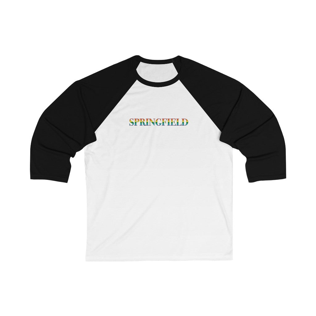 Springfield Rainbow Unisex 3\4 Sleeve Baseball Tee