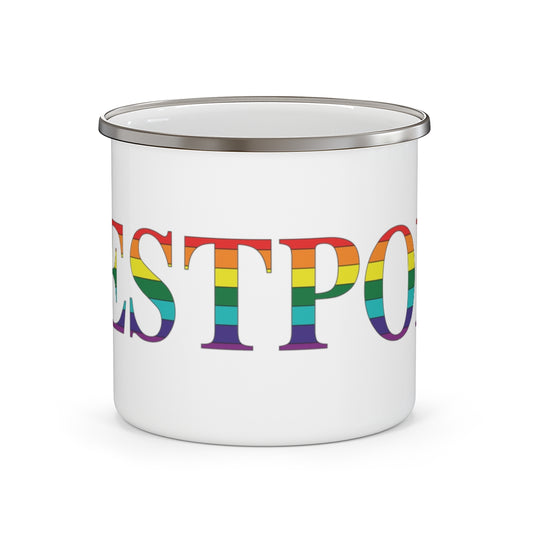 westport ct rainbow camping mug