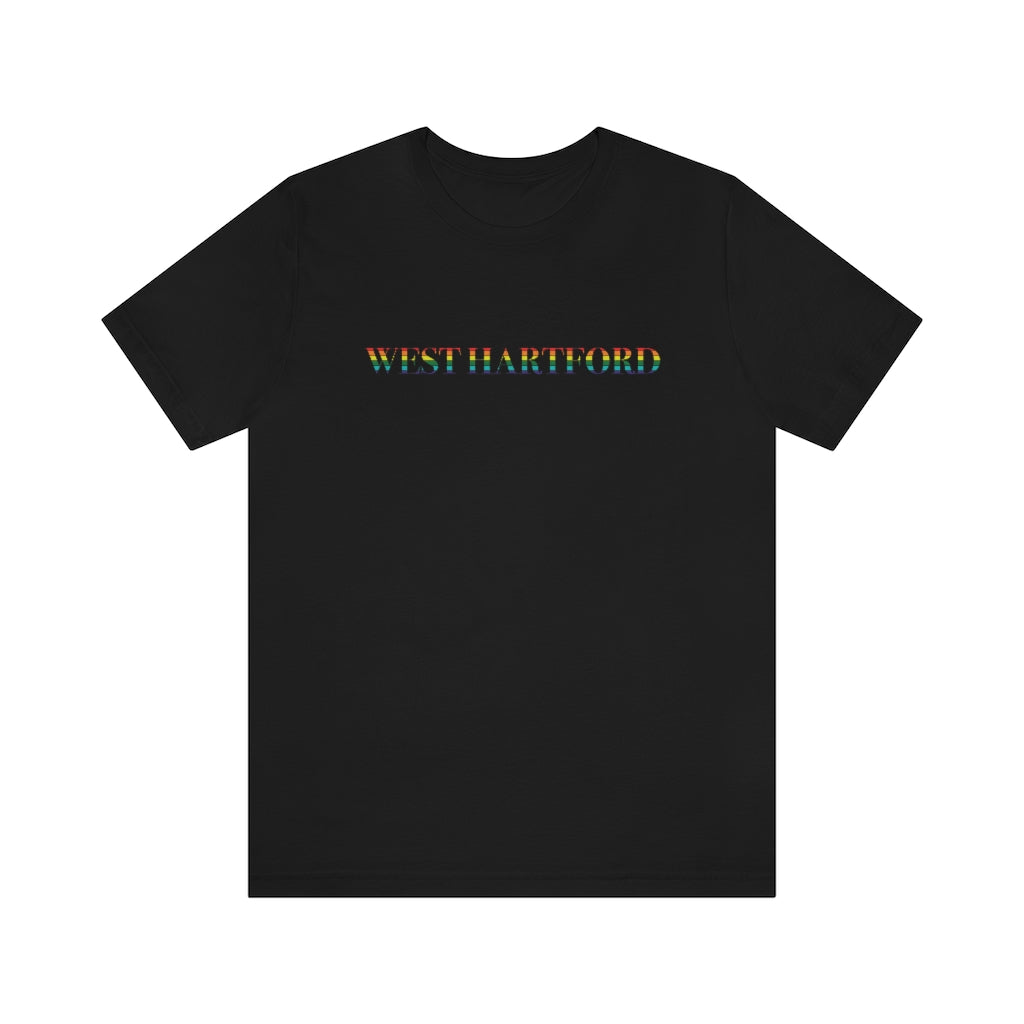 West Hartford Rainbow tee shirt.  West Hartford Connecticut tee shirts, hoodies sweatshirts, mugs, other apparel, home gifts, and souvenirs.  10% of the Proceeds of this collection will be donated to a Connecticut LGBTQ organization. Free USA shipping. 