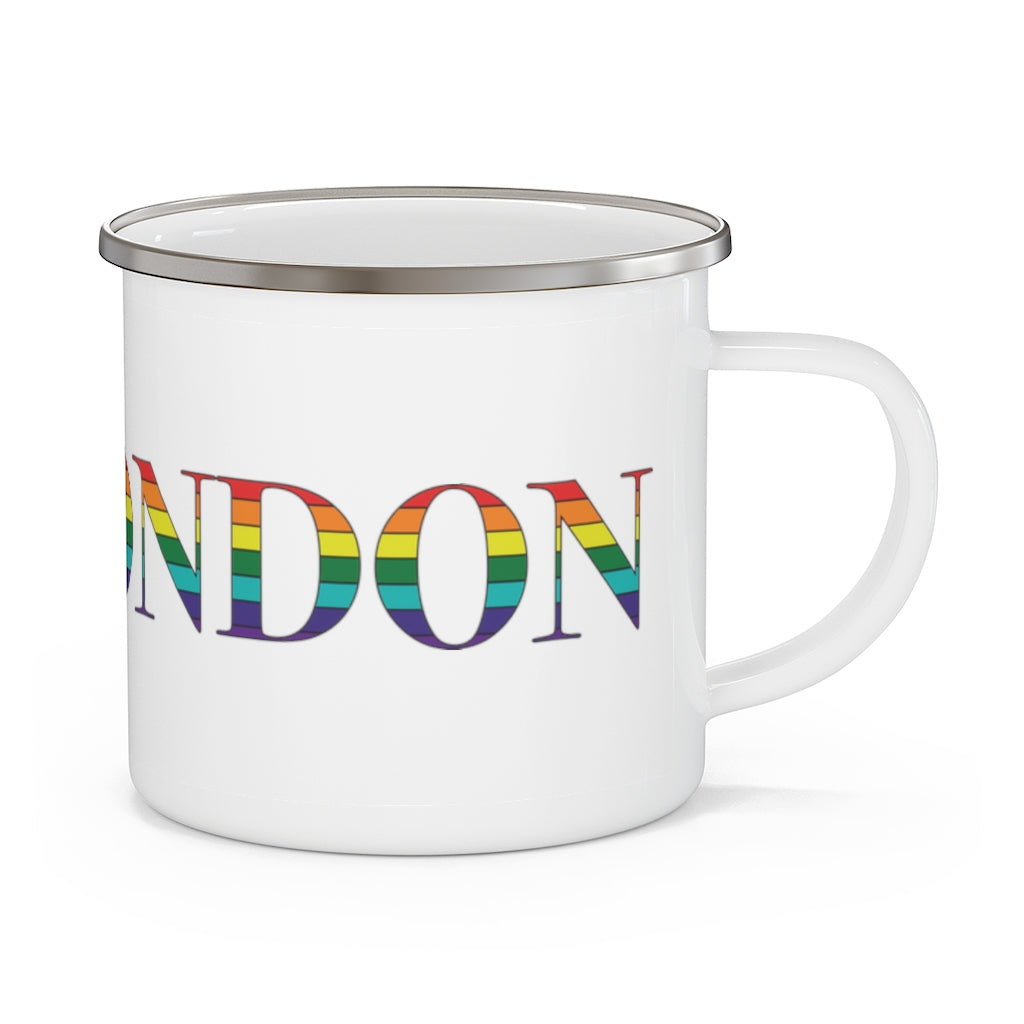 New London Rainbow Enamel Camping Mug