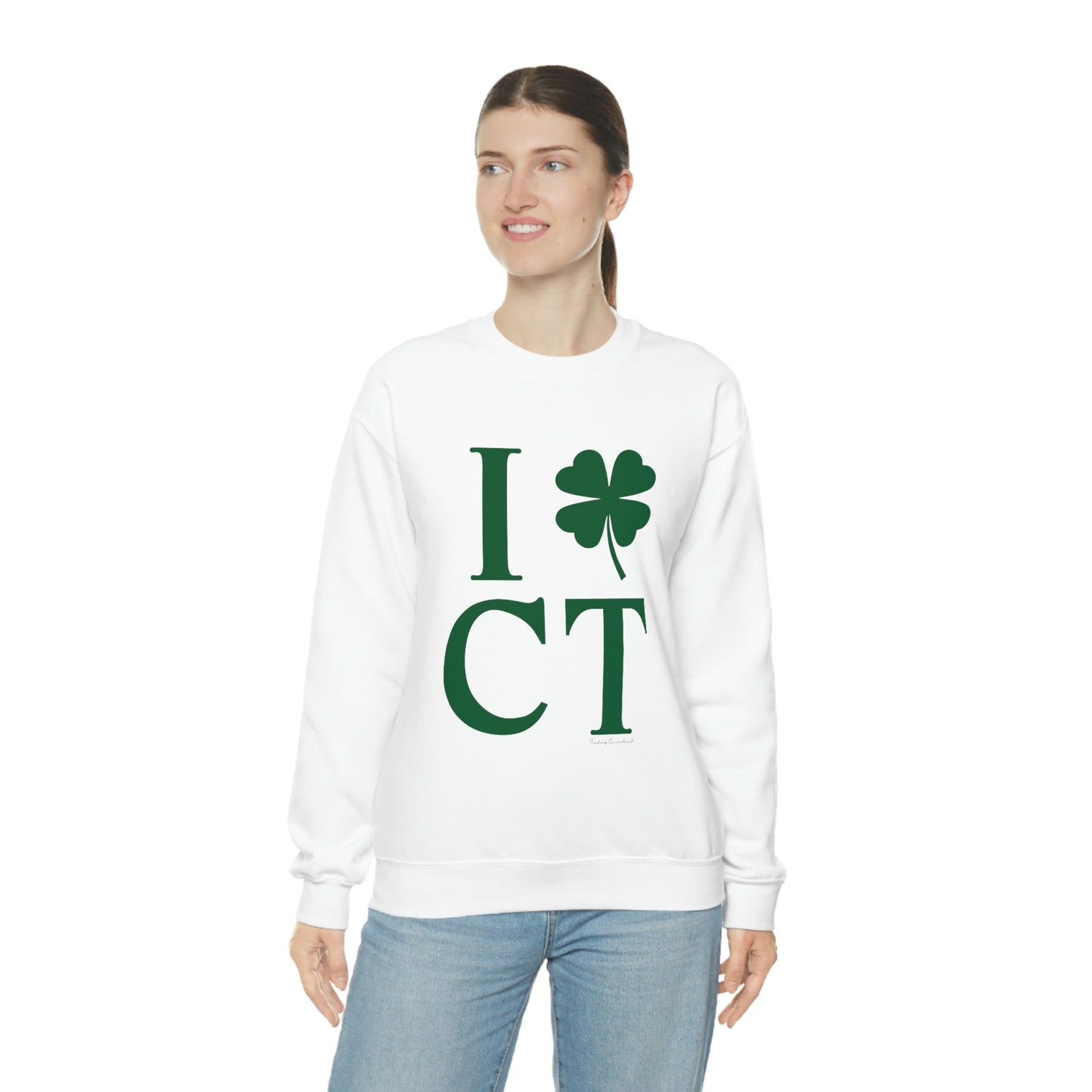 I Clover CT (Green) Unisex Heavy Blend™ Crewneck Sweatshirt