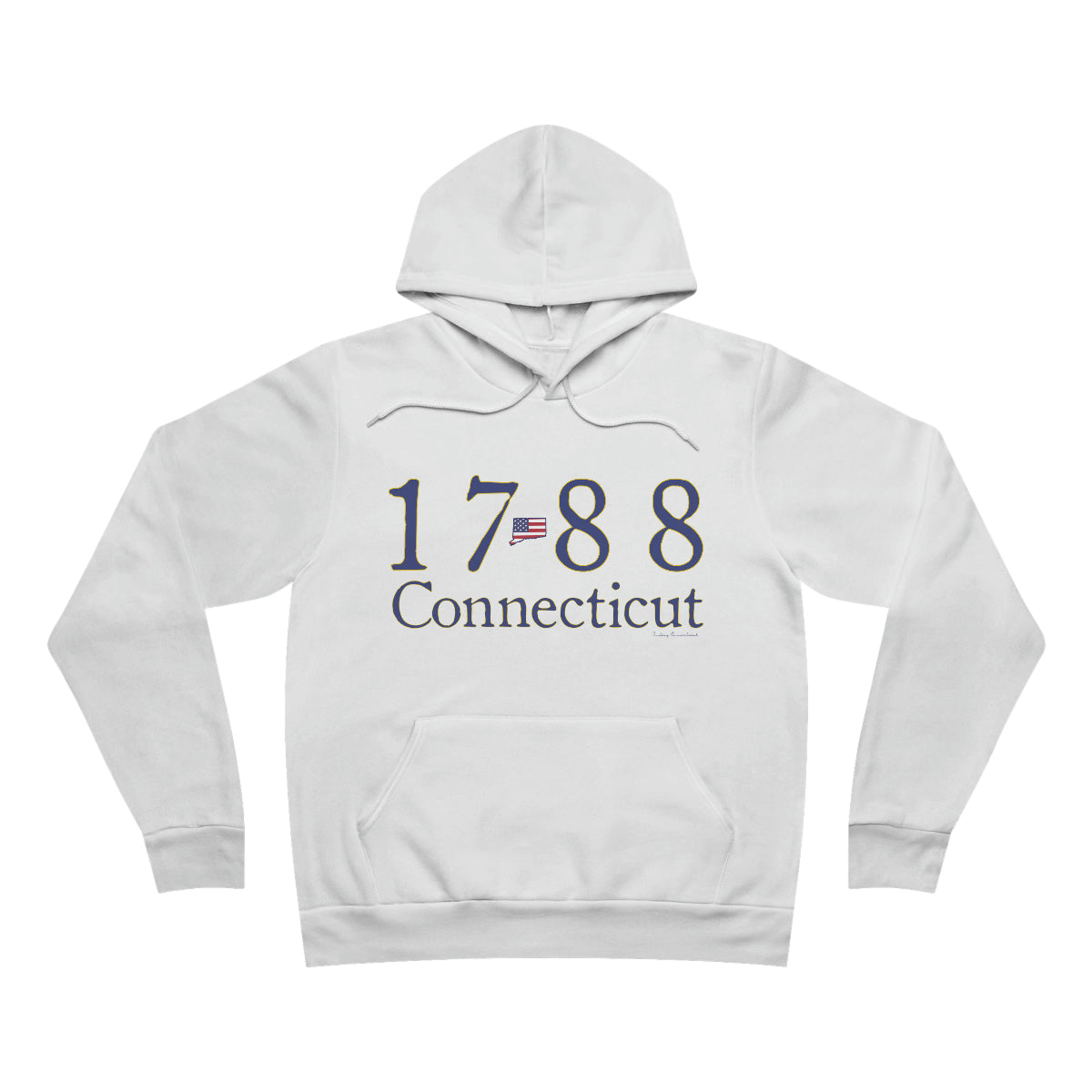 1788 Connecticut American Flag Unisex Sponge Fleece Pullover Hoodie