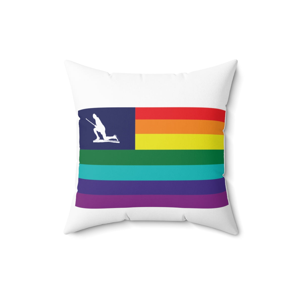 Minuteman Pride Flag Spun Polyester Square Pillow