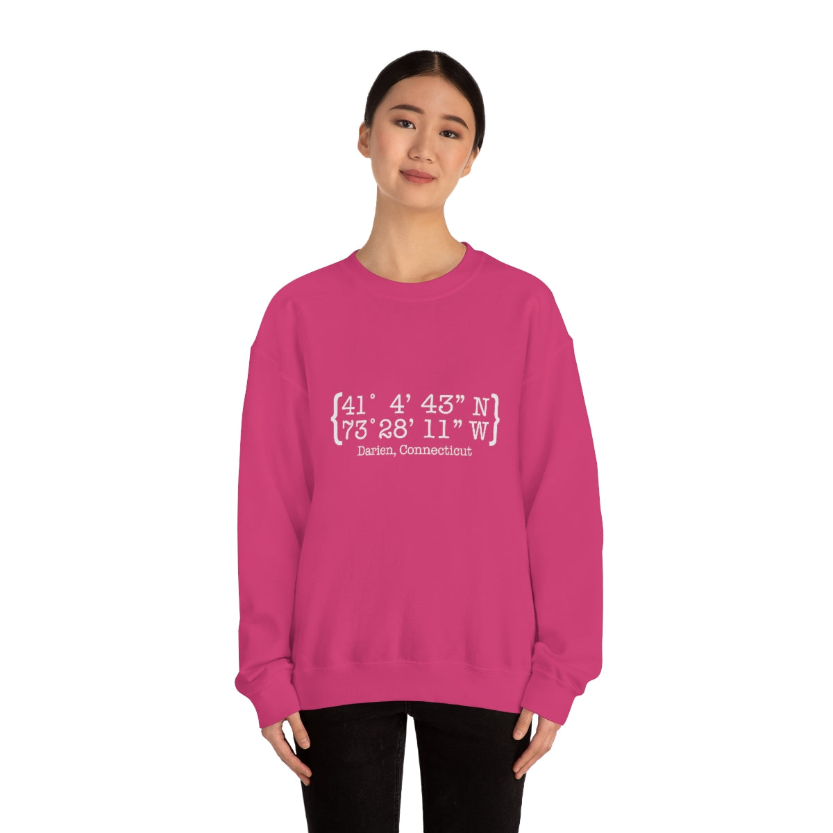 Darien Coordinates Unisex Heavy Blend™ Crewneck Sweatshirt