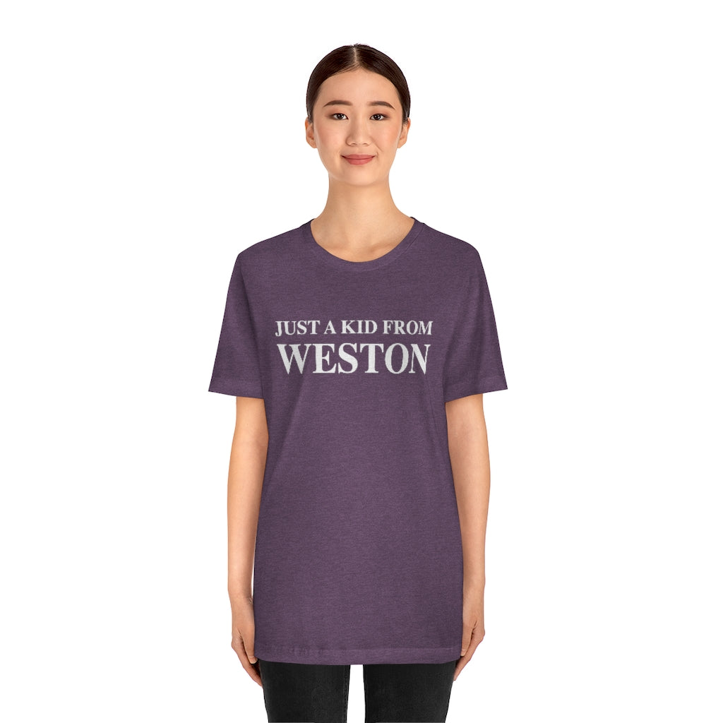 Just a kid from Weston, Weston, Connecticut tee shirts, hoodies sweatshirts, mugs and other apparel, home gifts and souvenirs. Proceeds of this collections goes to help Finding Connecticut’s brand. Free USA shipping 