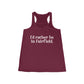 I'd rather be in Fairfield. Women's Flowy Racerback Tank