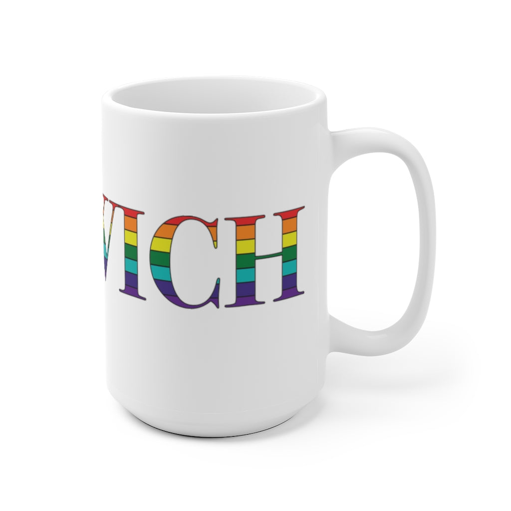 Norwich Rainbow White Ceramic Mug