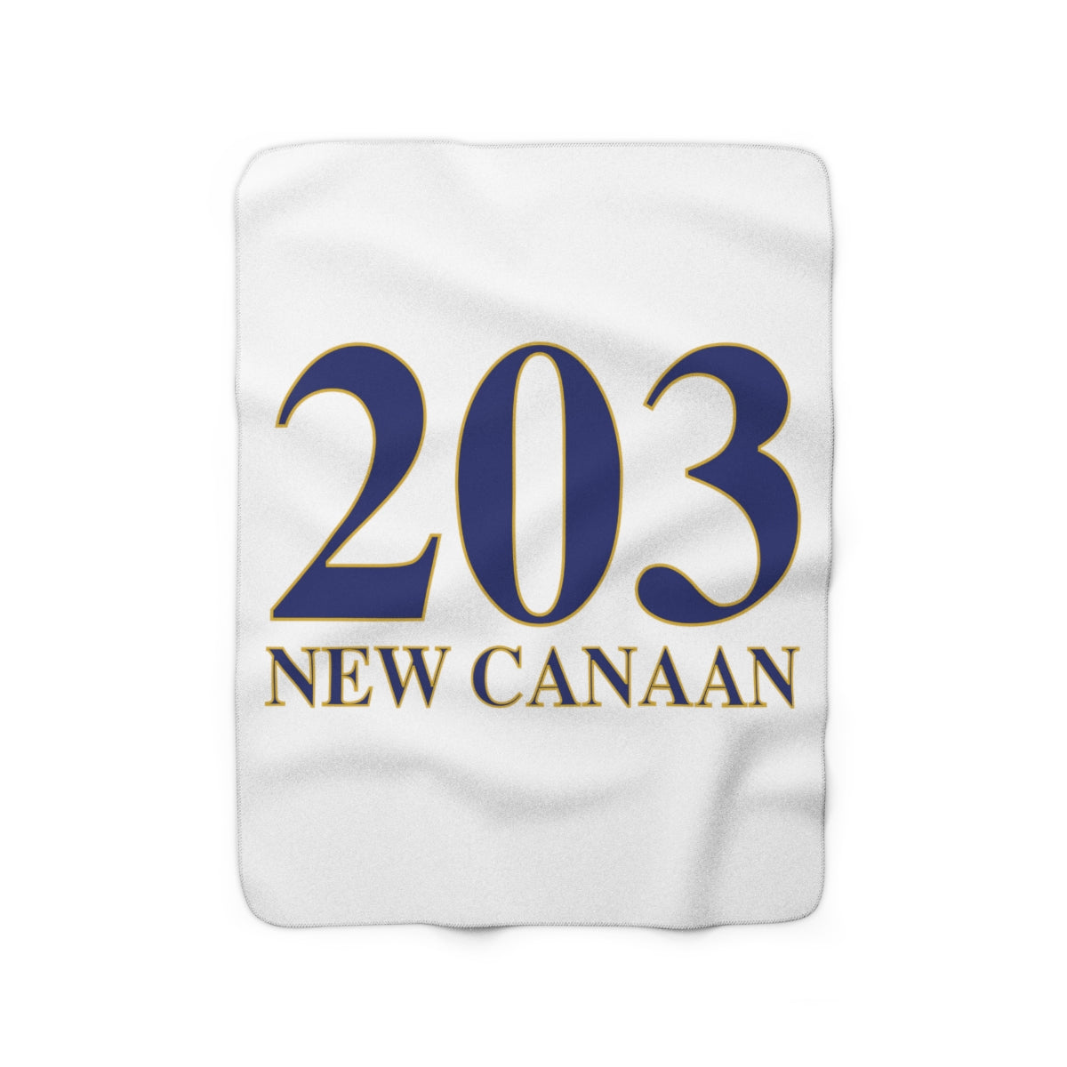 203 New Canaan Sherpa Fleece Blanket   The 203 New Canaan Collection. Show off New Canaan and Connecticut at the same time. Colors were inspired by the Connecticut state flag.   Proceeds help build Finding New Canaan and Finding Connecticut's brand. 