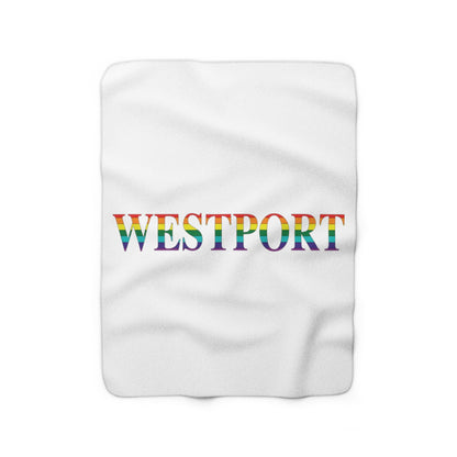 Westport Rainbow Sherpa Fleece Blanket