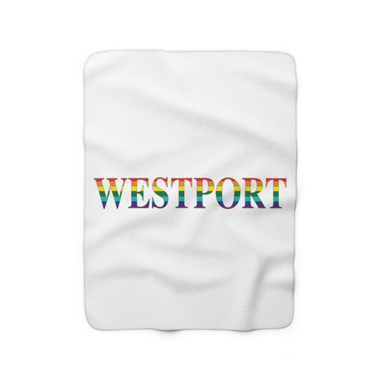 Westport Rainbow Sherpa Fleece Blanket