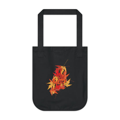 Maine leaves tote bag