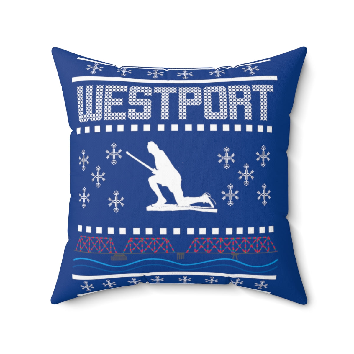 Westport Ugly Holiday Spun Polyester Square Pillow