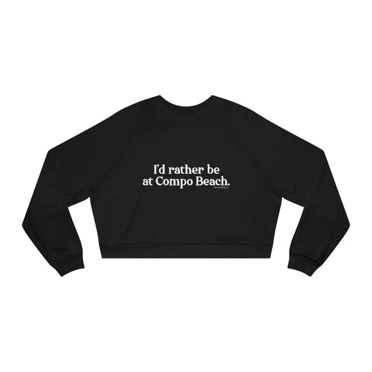 westport ct / connecticut womens cropped sweatshirt 