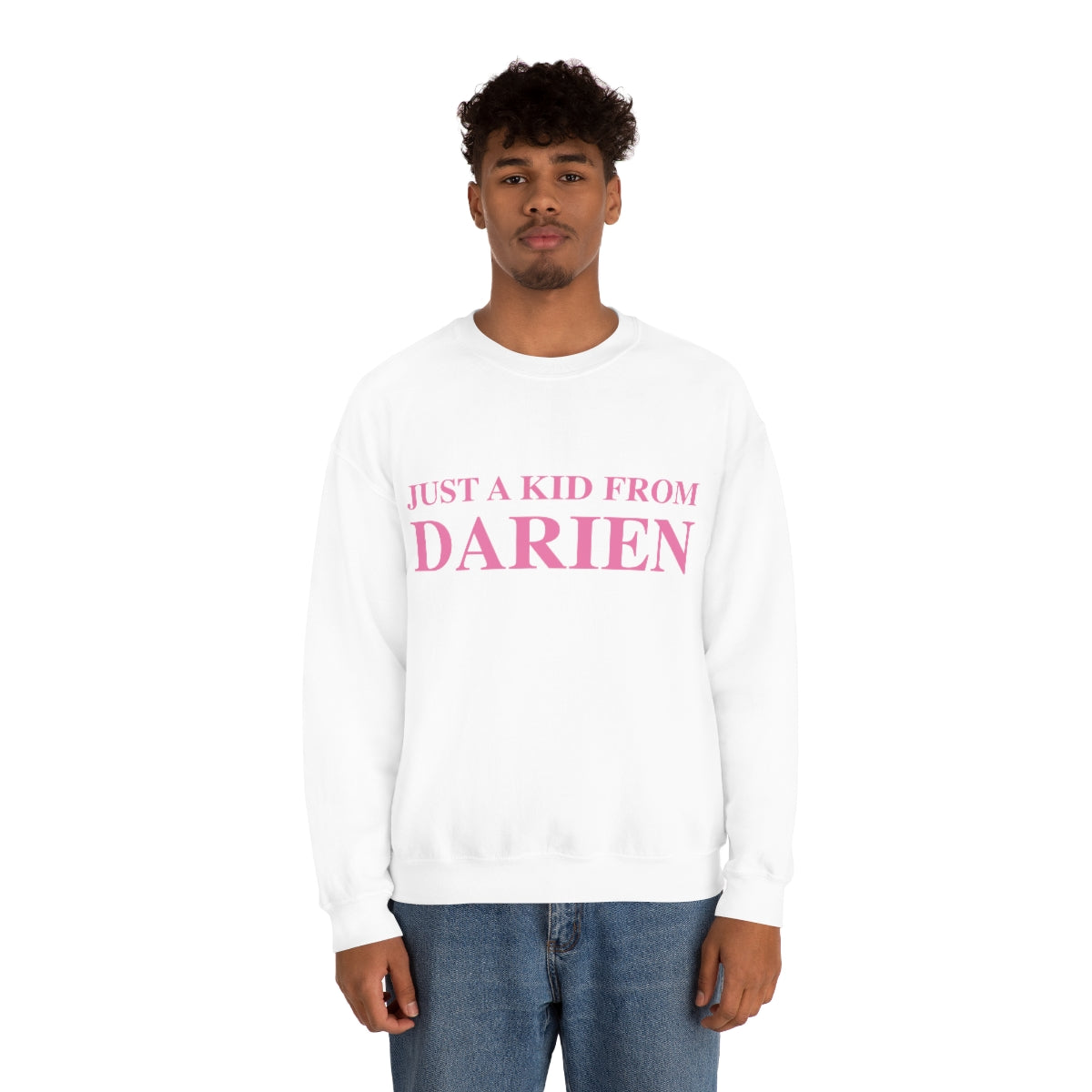 Just a kid from Darien Unisex Heavy Blend™ Crewneck Sweatshirt