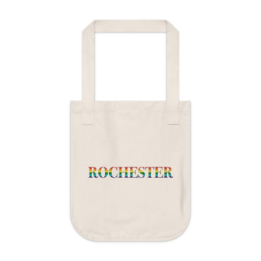 Rochester Rainbow Organic Canvas Tote Bag