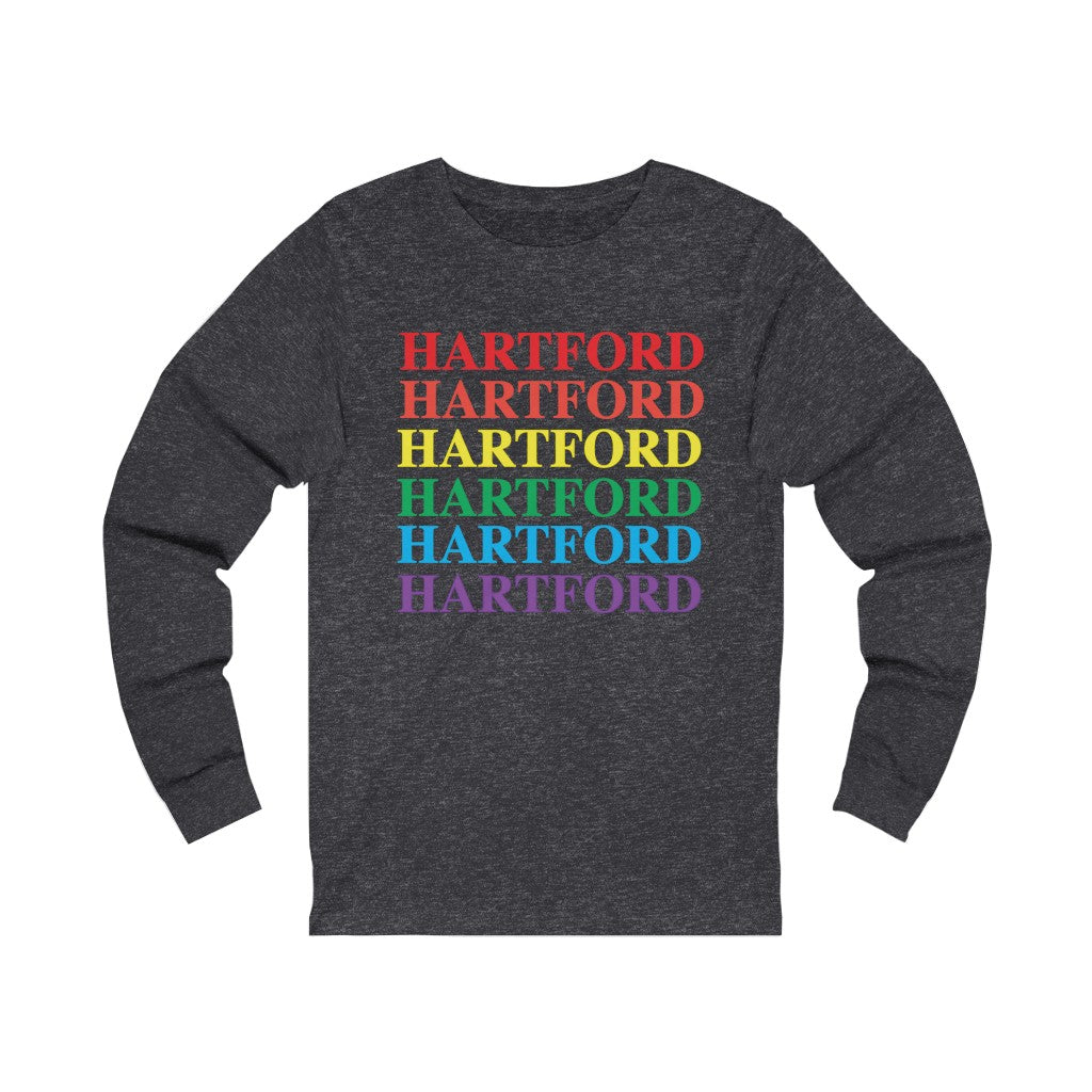  Do you have Hartford  Connecticut Pride?  Hartford, Connecticut apparel and gifts including Long Sleeve Tee. LGBTQ inspired. 10% of Pride sales is donated to a Connecticut LBGTQ organization.   For the latest Connecticut Pride information and events visit Finding Connecticut.   Click here to return to our home page