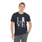 Fairfield Love (front) Unisex Jersey Short Sleeve Tee
