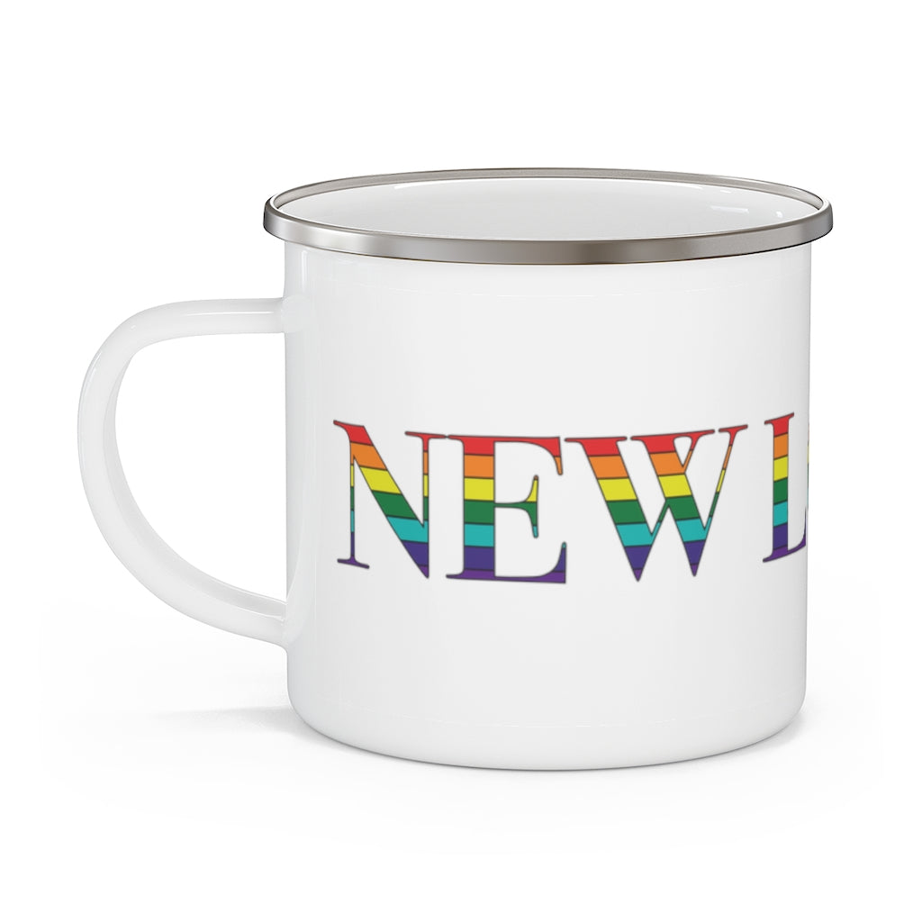 New London Rainbow Enamel Camping Mug