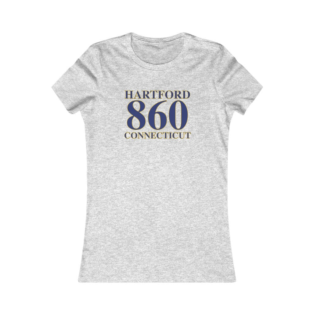 Hartford 860 Connecticut Women's Favorite Tee 860 Hartford Collection. Inspired by the Connecticut flag and the 860! Show off for your pride for Connecticut and Hartford!   Proceeds of this collection go to help build Finding Connecticut’s website and brand. • Free USA shipping   Click here to go to our home page 