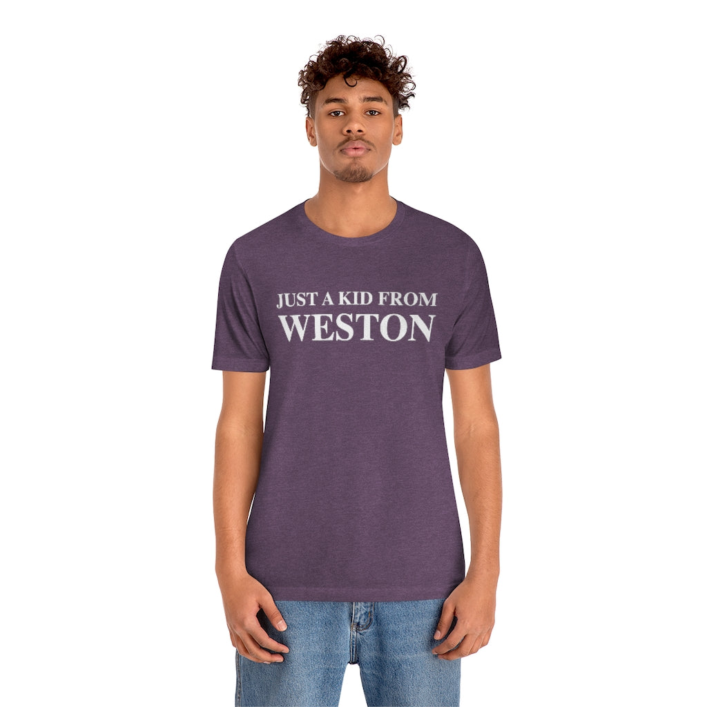 Just a kid from Weston, Weston, Connecticut tee shirts, hoodies sweatshirts, mugs and other apparel, home gifts and souvenirs. Proceeds of this collections goes to help Finding Connecticut’s brand. Free USA shipping 