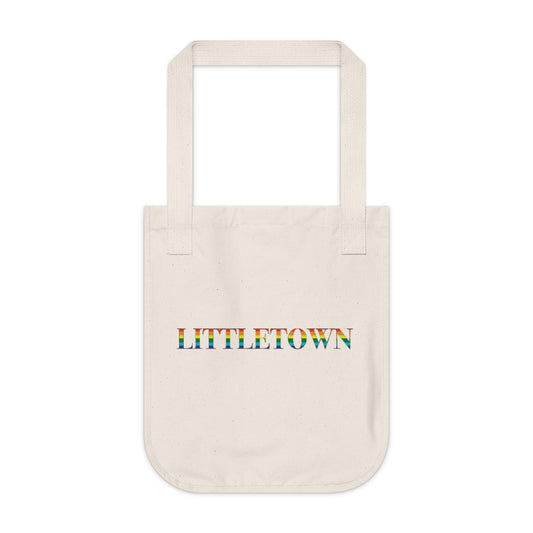Littletown Rainbow Organic Canvas Tote Bag
