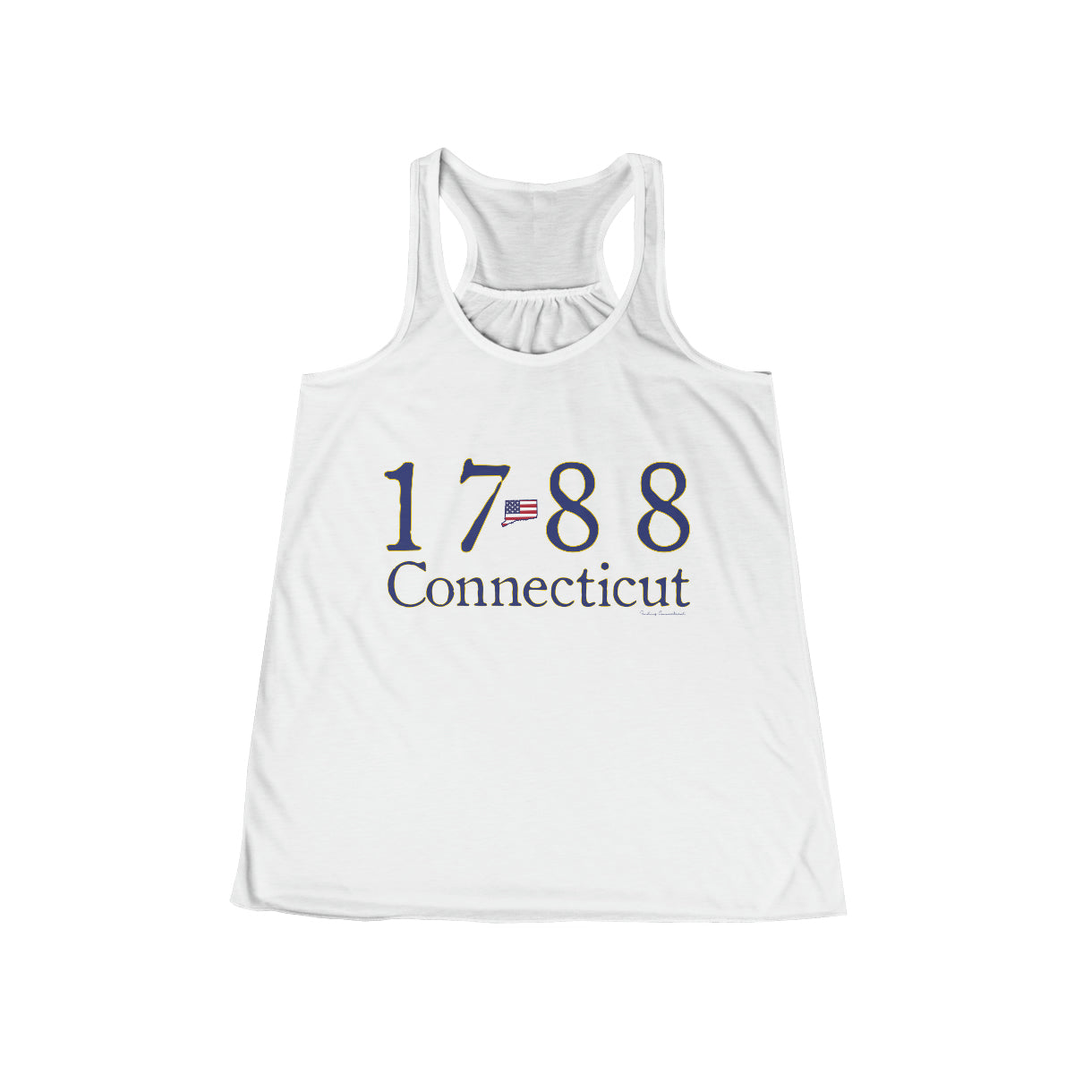 1788 Connecticut American Flag Women's Flowy Racerback Tank