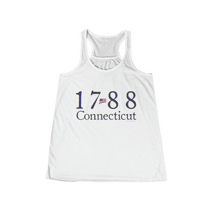 1788 Connecticut American Flag Women's Flowy Racerback Tank