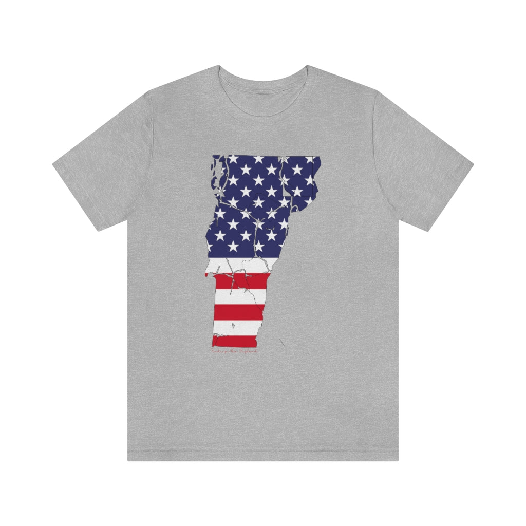 Vermont American Flag collection has tee shirts, mugs, reusable bags, and other apparel and gifts. All proceeds goes to help build the Finding New England brand and get our website up and going. Free shipping on all products. 