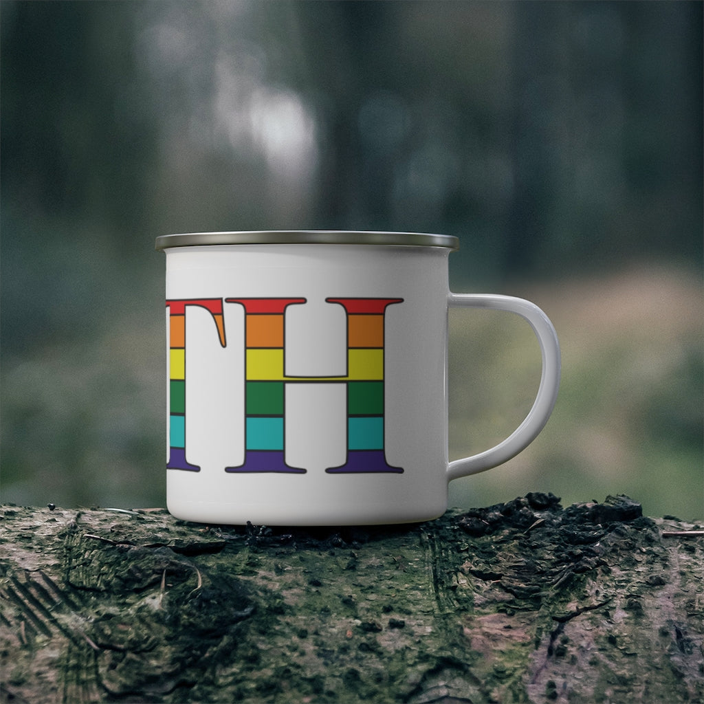 Bath Rainbow Enamel Camping Mug