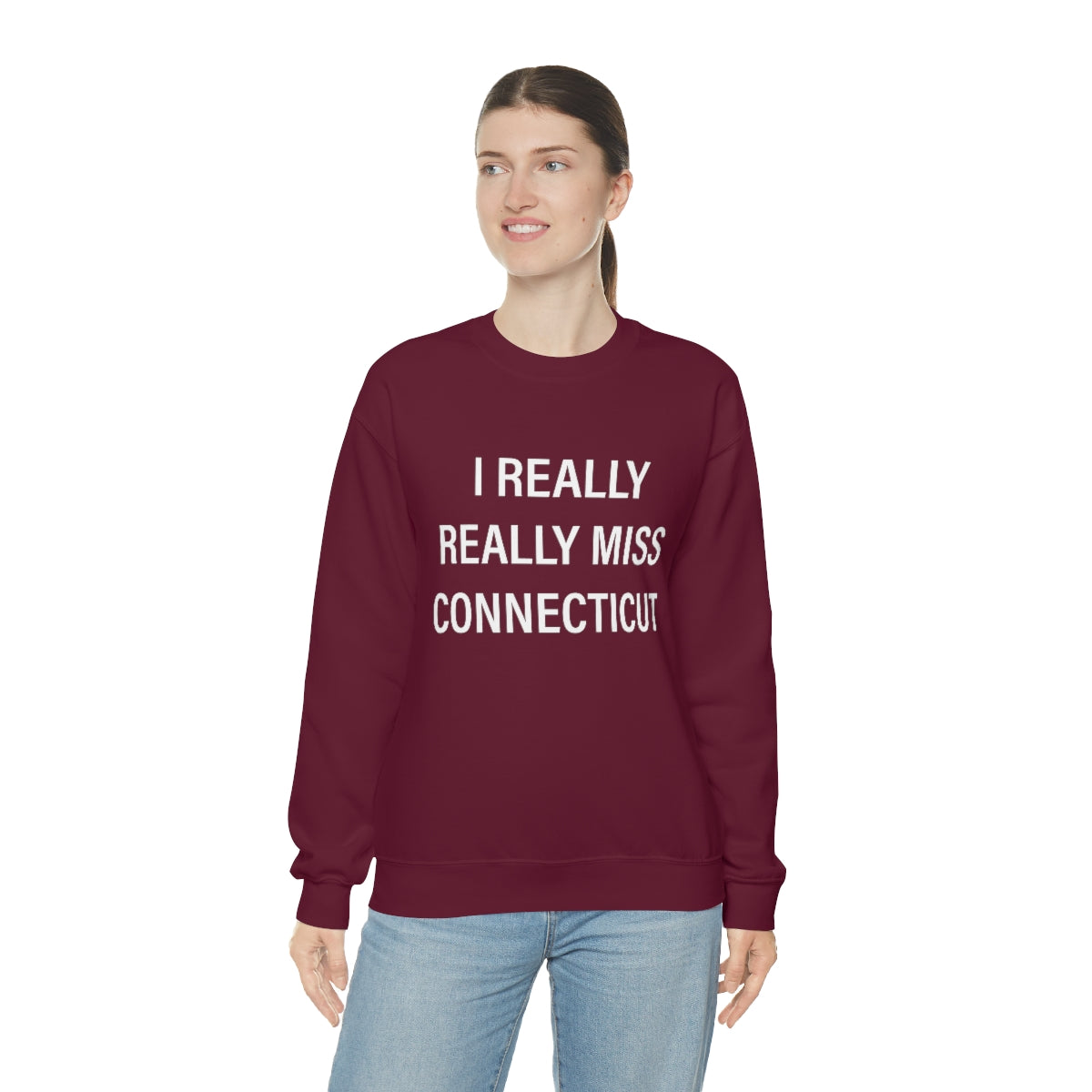 I Really Really Miss Connecticut Unisex Heavy Blend™ Crewneck Sweatshirt