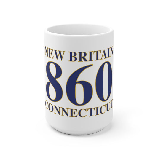 New Britain 860 Connecticut White Ceramic Mug