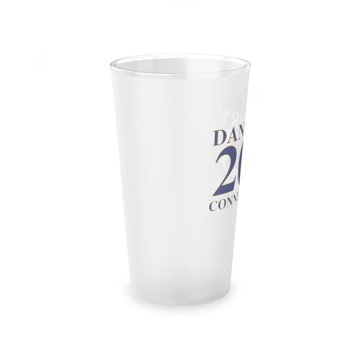 Danbury 203 Connecticut Frosted Pint Glass, 16oz