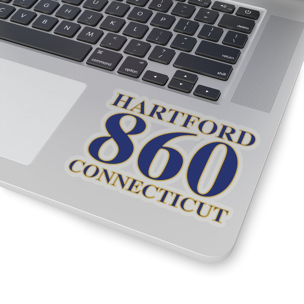 Hartford 860 Connecticut Kiss-Cut Stickers 860 Hartford Collection. Inspired by the Connecticut flag and the 860! Show off for your pride for Connecticut and Hartford!   Proceeds of this collection go to help build Finding Connecticut’s website and brand. • Free USA shipping   Click here to go to our home page 