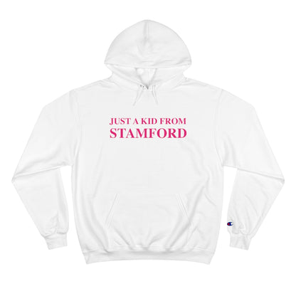 Just a kid in Stamford Champion Hoodie