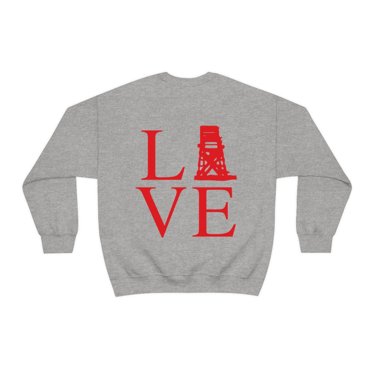 Fairfield Love (back) Unisex Heavy Blend™ Crewneck Sweatshirt