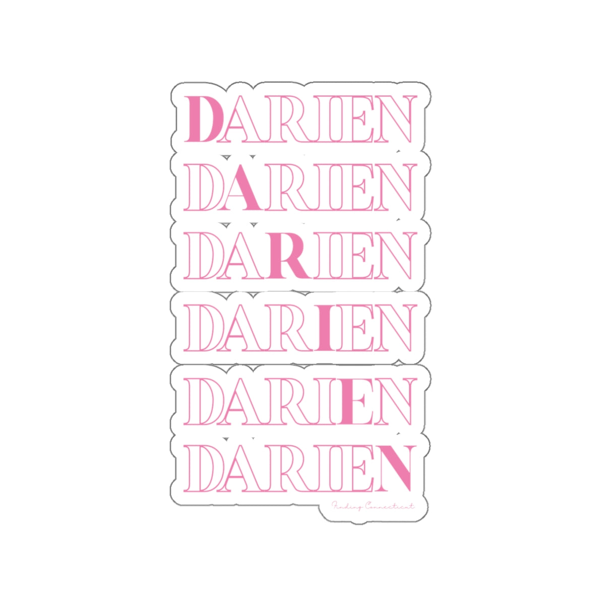 Darien on Repeat Kiss-Cut Stickers