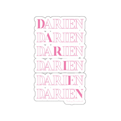 Darien on Repeat Kiss-Cut Stickers