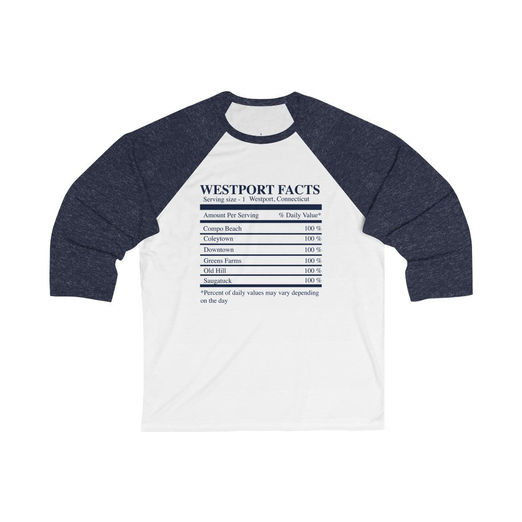 westport facts baseball tee