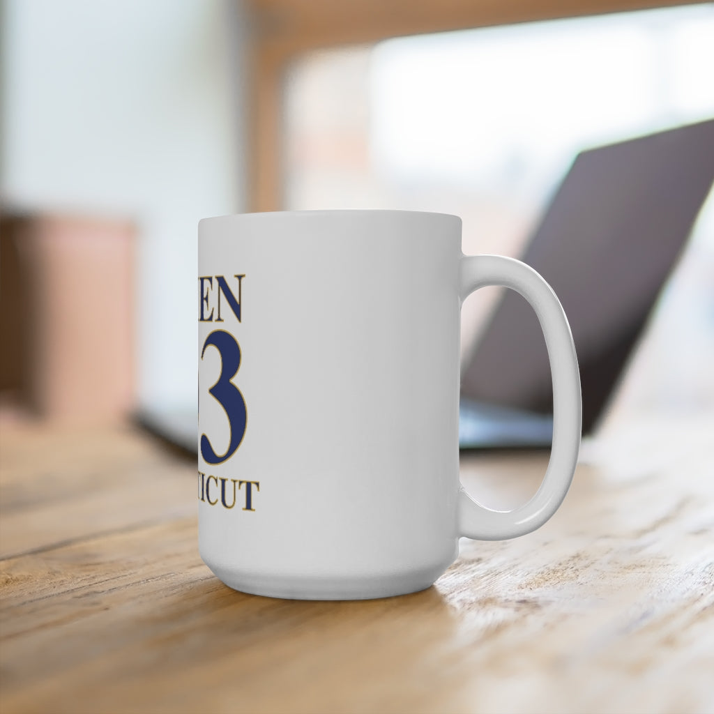 Darien 203 Connecticut White Ceramic Mug