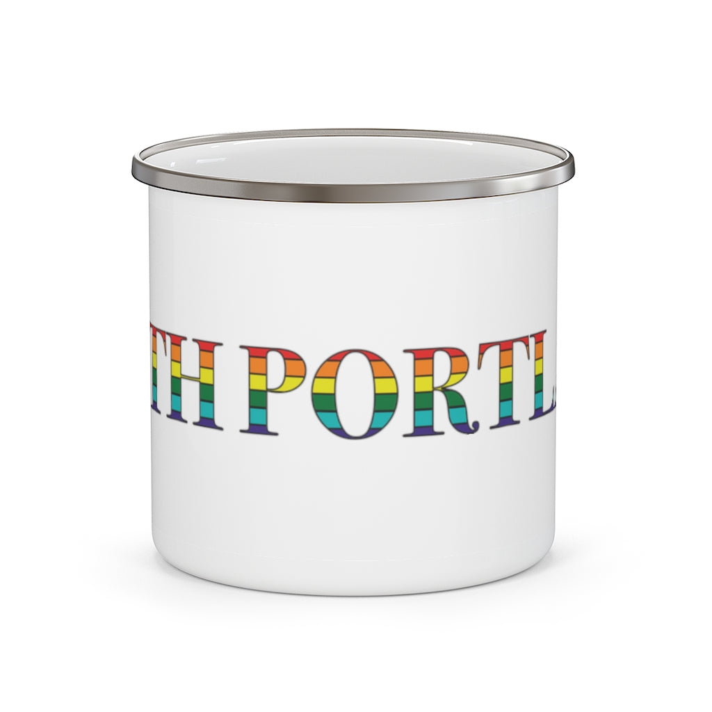 South Portland Rainbow Enamel Camping Mug